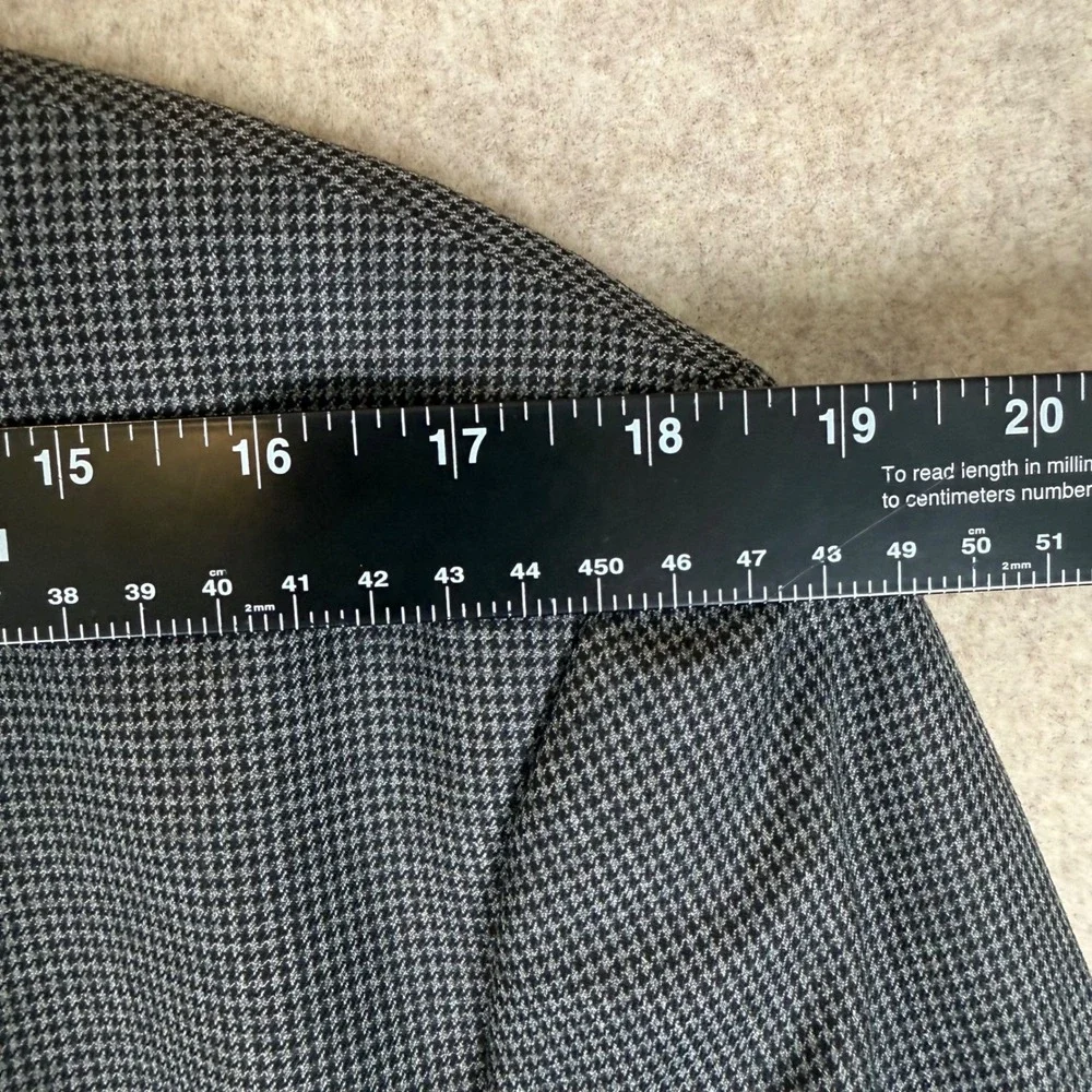Stafford Blazer 42 Reg Travel Classic Fit Grey Micro Houndstooth Sport Coat
